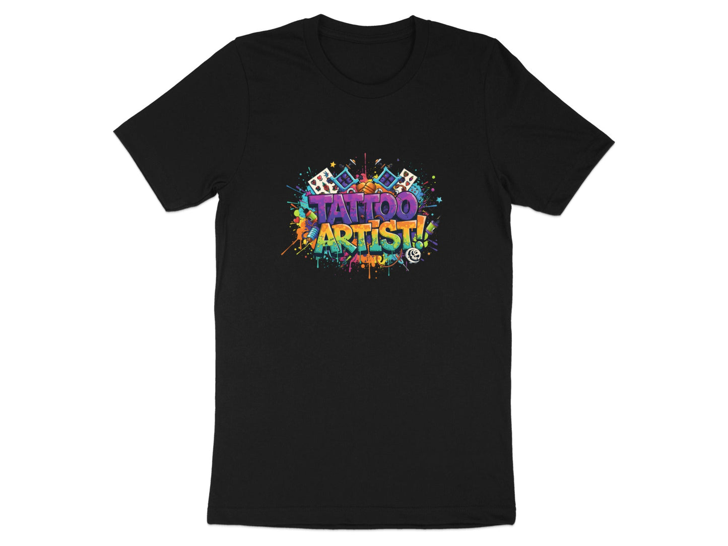 Colorful Tattoo Artist Graffiti T-Shirt - Vibrant Streetwear  Tee