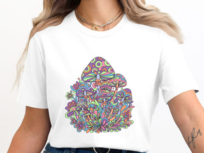Trippy Psychedelic Mushroom Art T-Shirt