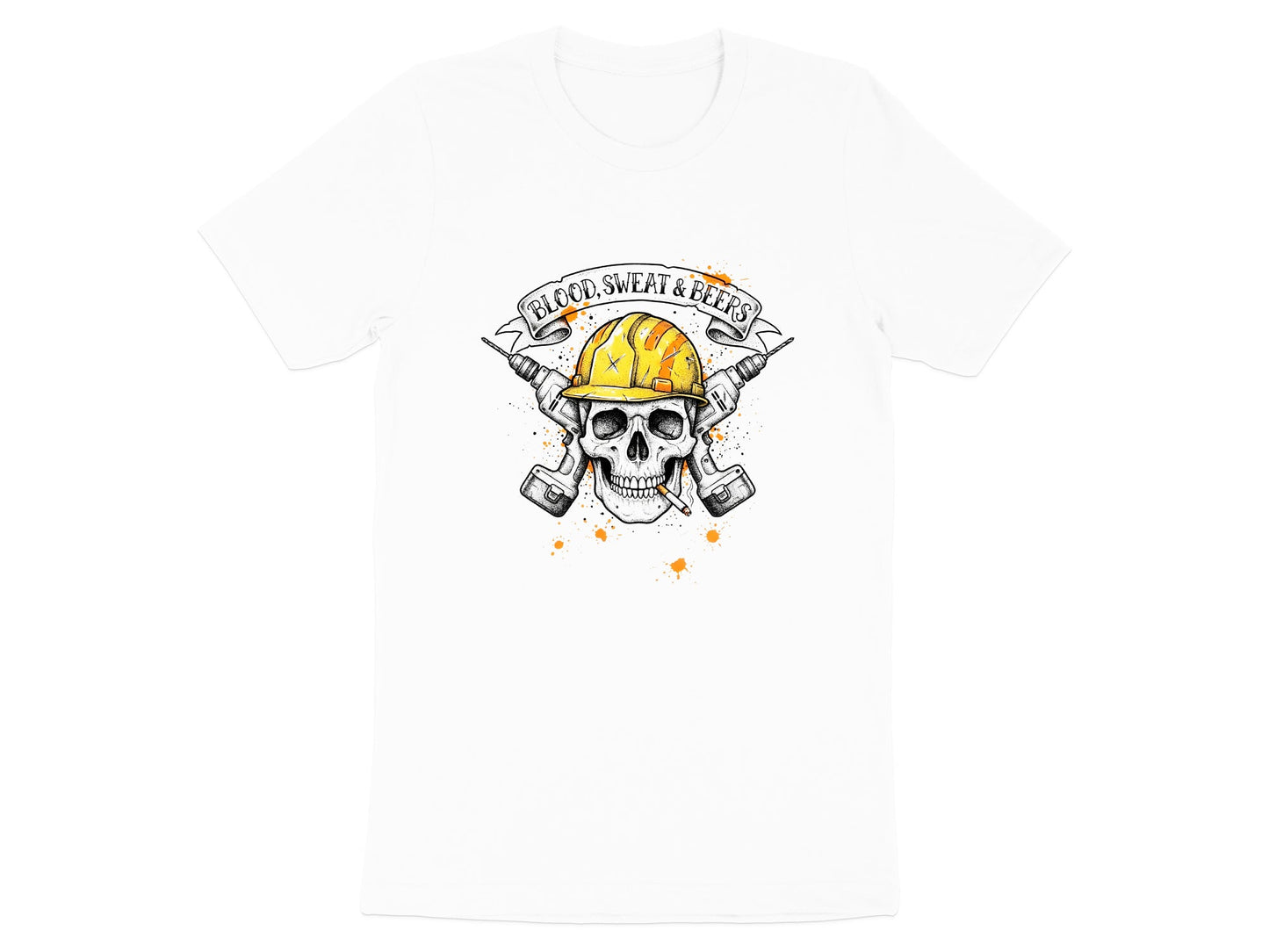 Blood, Sweat & Beers Construction Skull T-Shirt | Aussie Tradie Gear