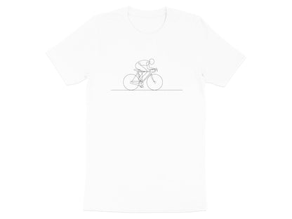 Minimalist One Line Road Cyclist Graphic Tee