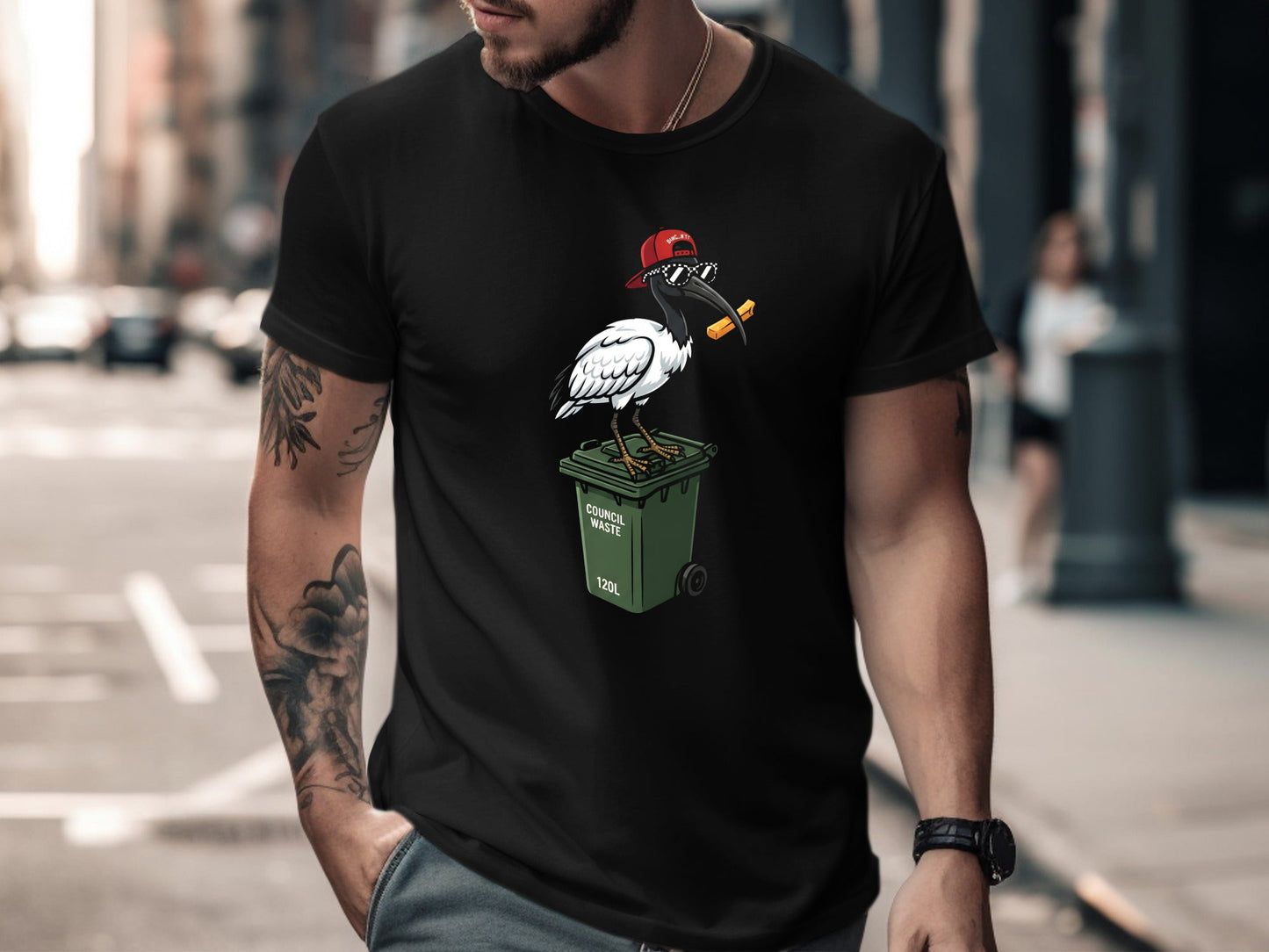 Cool Bin Chicken Wheelie Bin T-Shirt | Aussie Street Style