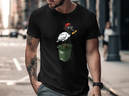 Cool Bin Chicken Wheelie Bin T-Shirt | Aussie Street Style