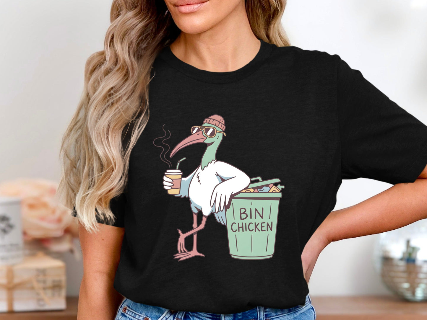 Cool Bin Chicken Ibis T-Shirt - Retro Australian Icon  Tee