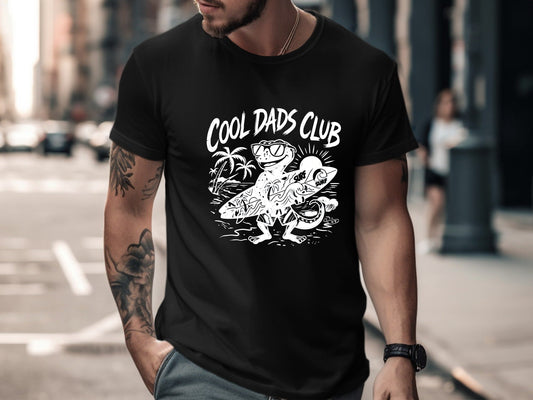 Cool Dads Club Native Gecko Retro Wave Tee