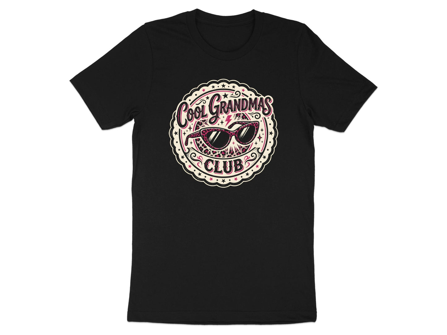 Cool Grandmas Club Retro Groovy Tee - 70s Smiley Face Shirt