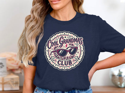 Cool Grandmas Club Retro Groovy Tee - 70s Smiley Face Shirt
