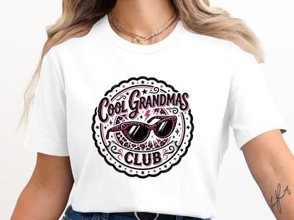 Cool Grandmas Club Retro Groovy Tee - 70s Smiley Face Shirt