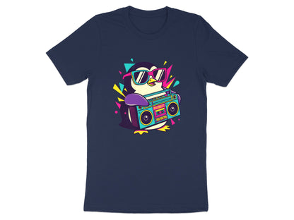 Radbeat Boombox Penguin T-Shirt - 90s Neon Retro Style
