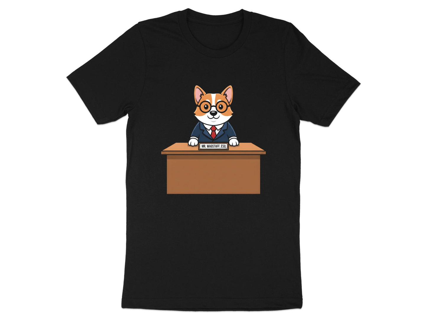 Corgi Lawyer Funny Cartoon T-Shirt - 'See You in Court'  Tee