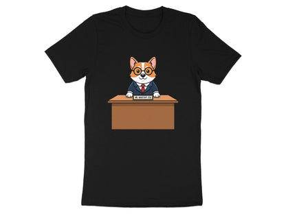Corgi Lawyer Funny Cartoon T-Shirt - 'See You in Court'  Tee