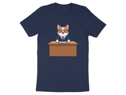 Corgi Lawyer Funny Cartoon T-Shirt - 'See You in Court'  Tee