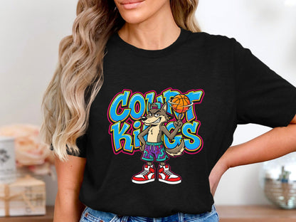 Court Kingz Wolf Basketball Character T-Shirt