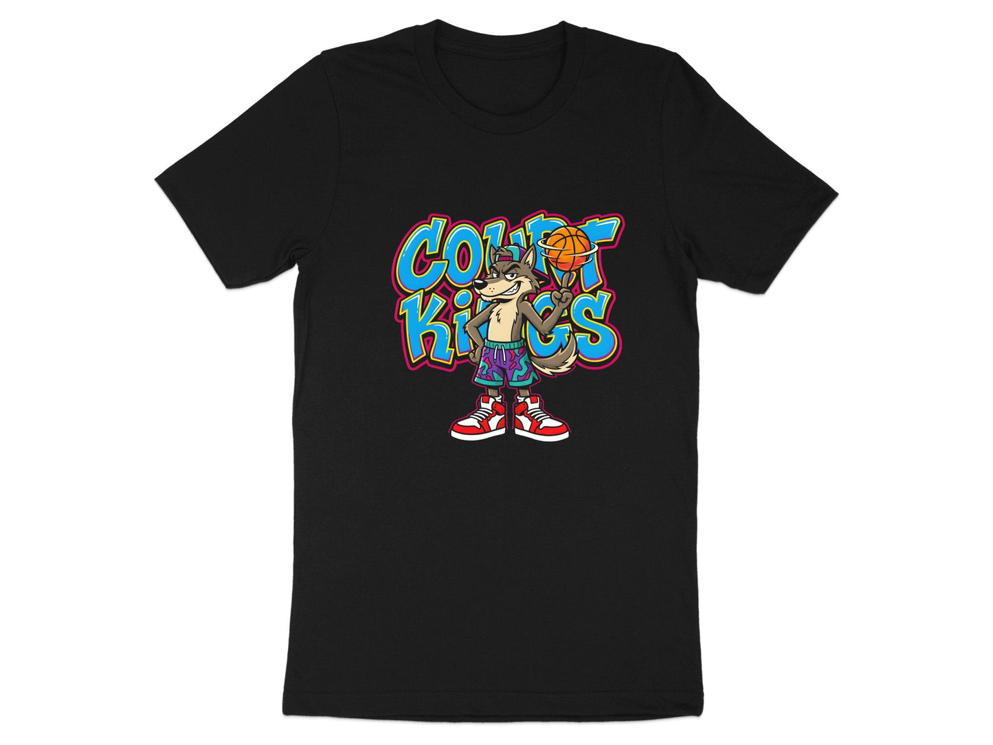 Court Kingz Wolf Basketball Character T-Shirt