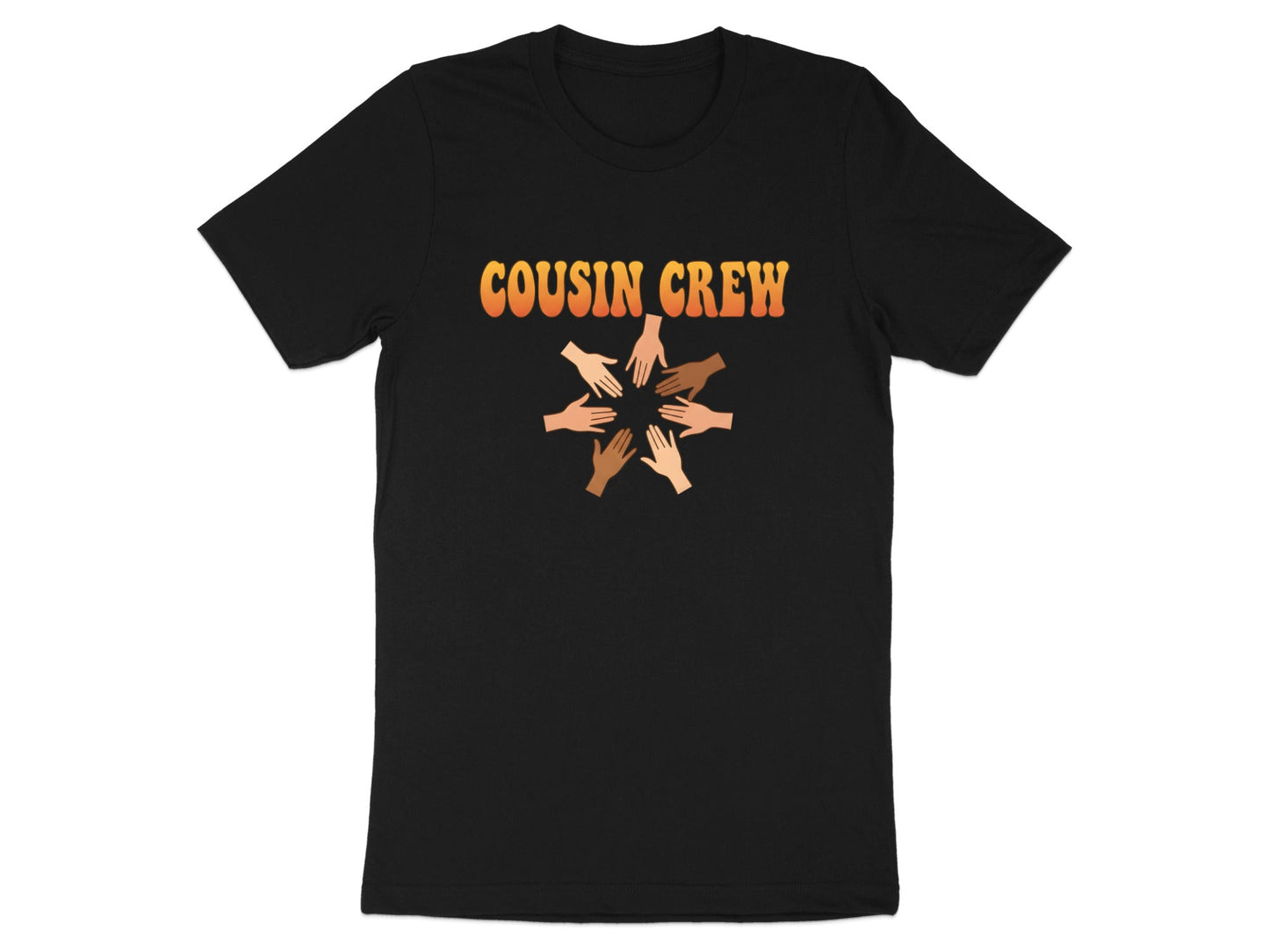 Cousin Crew Retro Sunset Diverse Hands Tee
