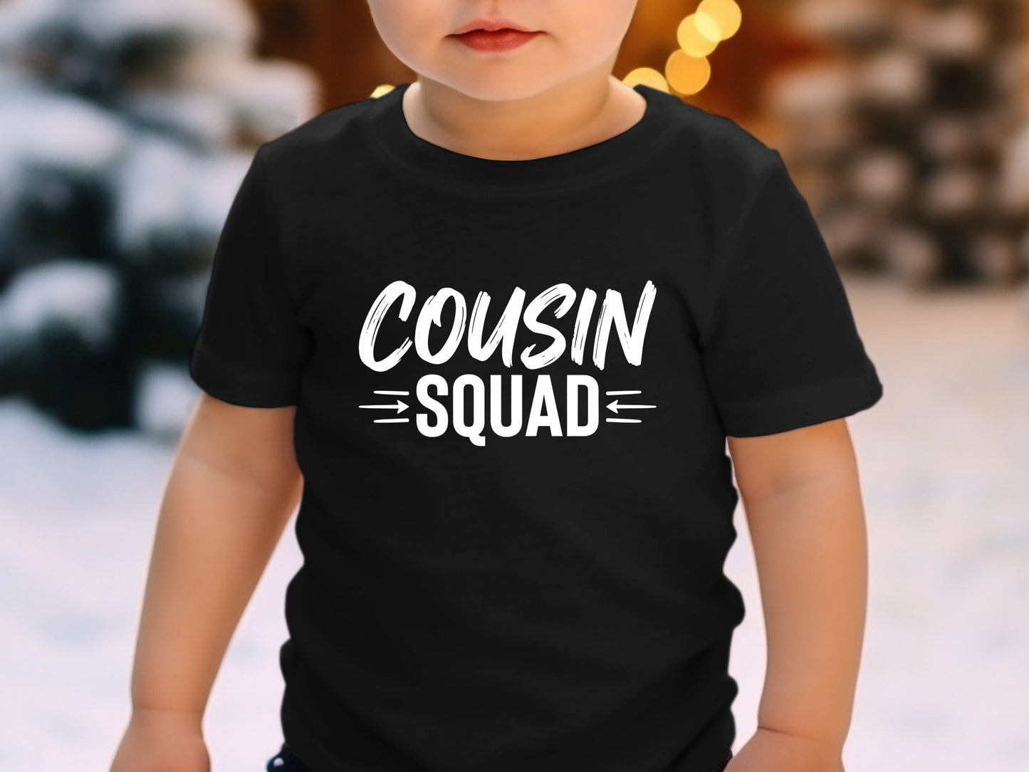 Cousin Squad Brush Script Casual Typography Tee