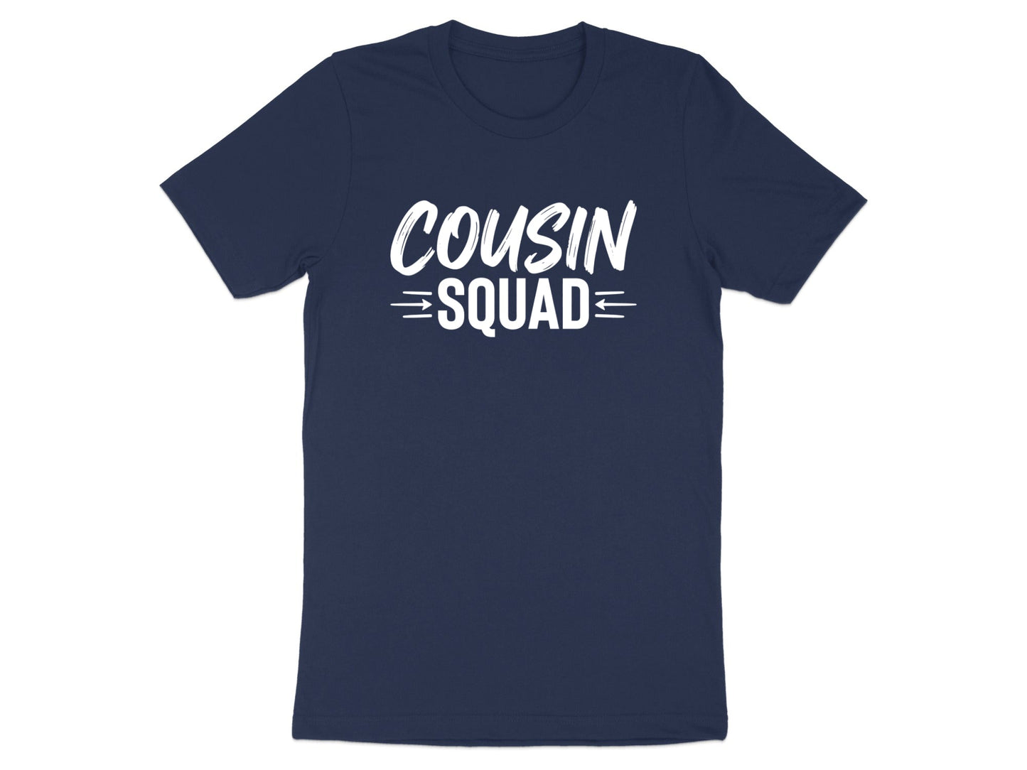 Cousin Squad Brush Script Casual Typography Tee