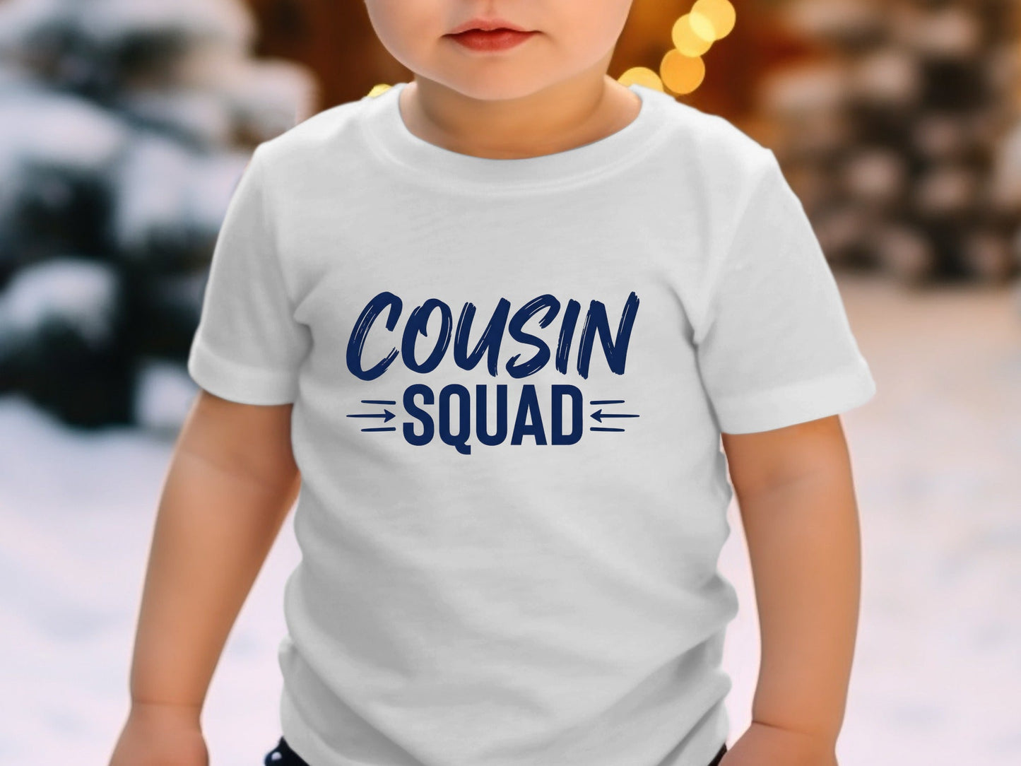 Cousin Squad Brush Script Casual Typography Tee