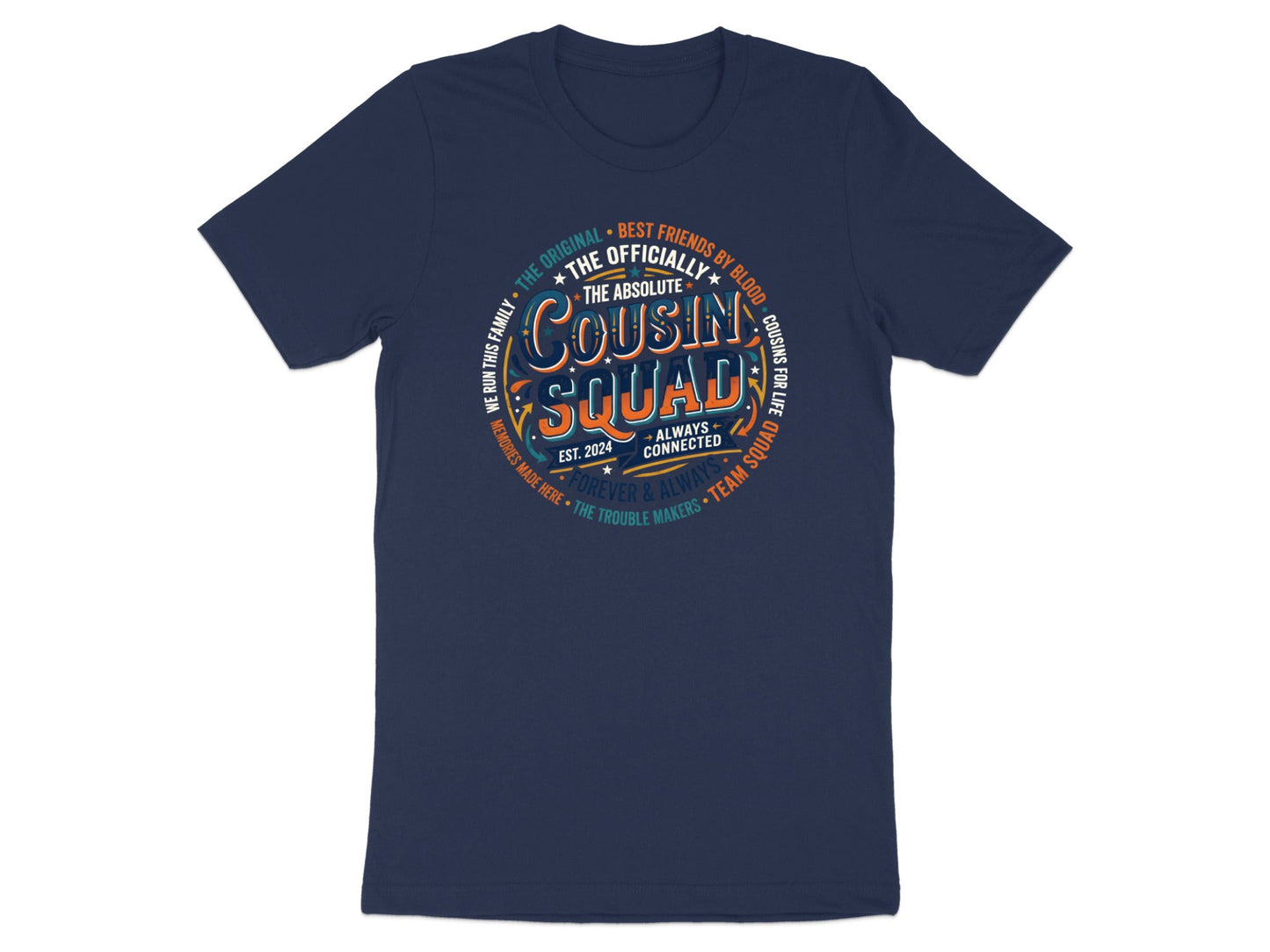 Cousin Squad Circular Emblem Vintage Badge Tee