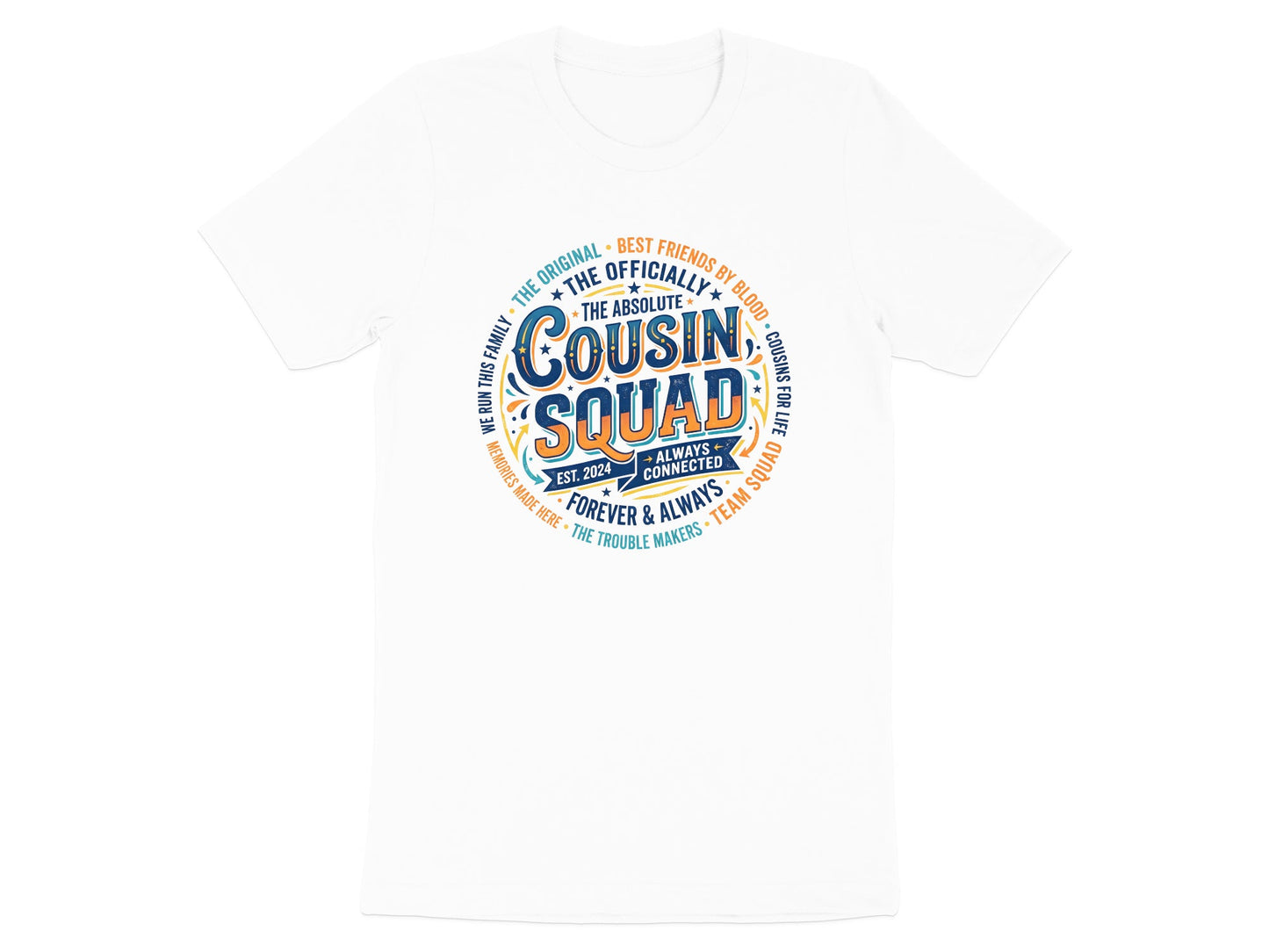 Cousin Squad Circular Emblem Vintage Badge Tee