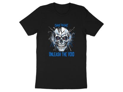 Chaos Reigns Electric Cyber Skull Graphic Tee