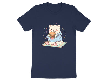 Cute Kawaii Polar Bear Eating Burger T-Shirt