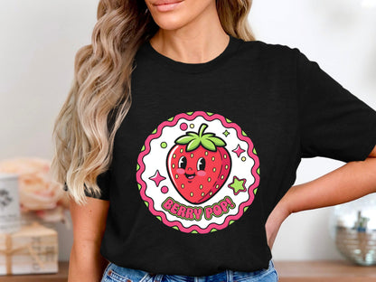 Berry Pop Retro Cartoon Strawberry T-Shirt