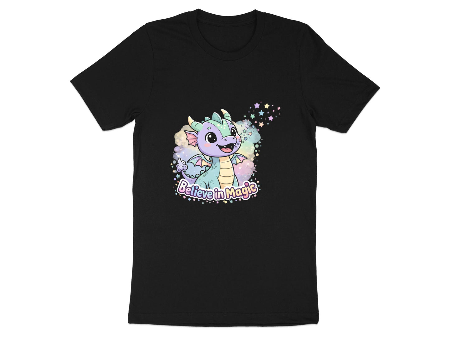 Believe in Magic Dragon T-Shirt - Sparkle & Stars Kids Tee