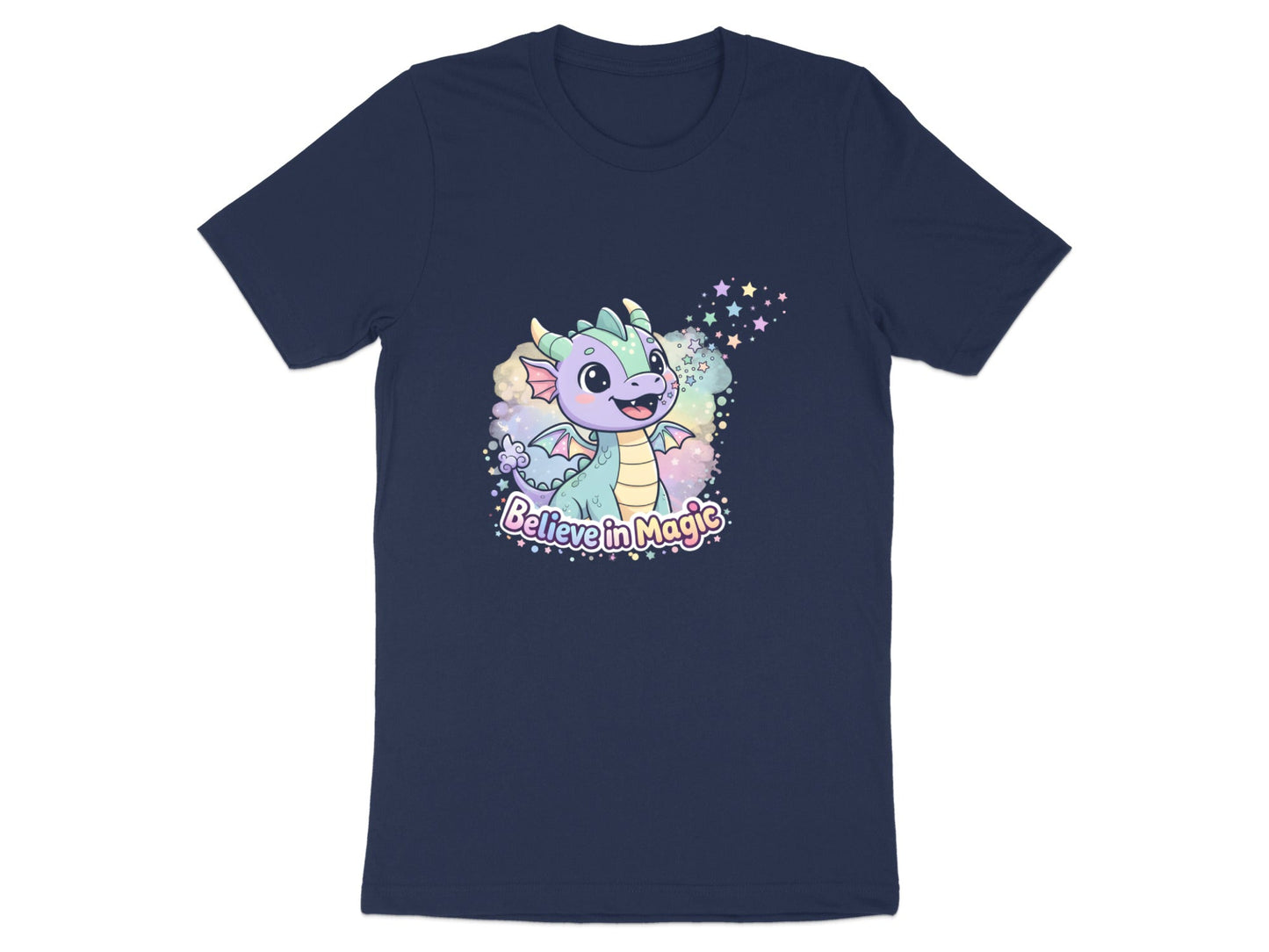 Believe in Magic Dragon T-Shirt - Sparkle & Stars Kids Tee