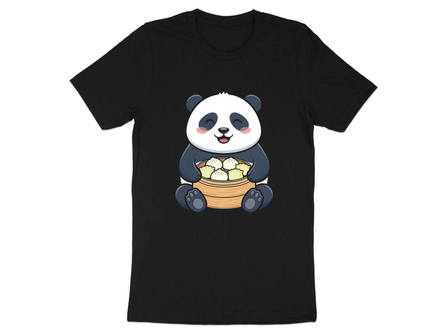 Cute Panda Dumplings T-Shirt - Kawaii Dim Sum Foodie Tee