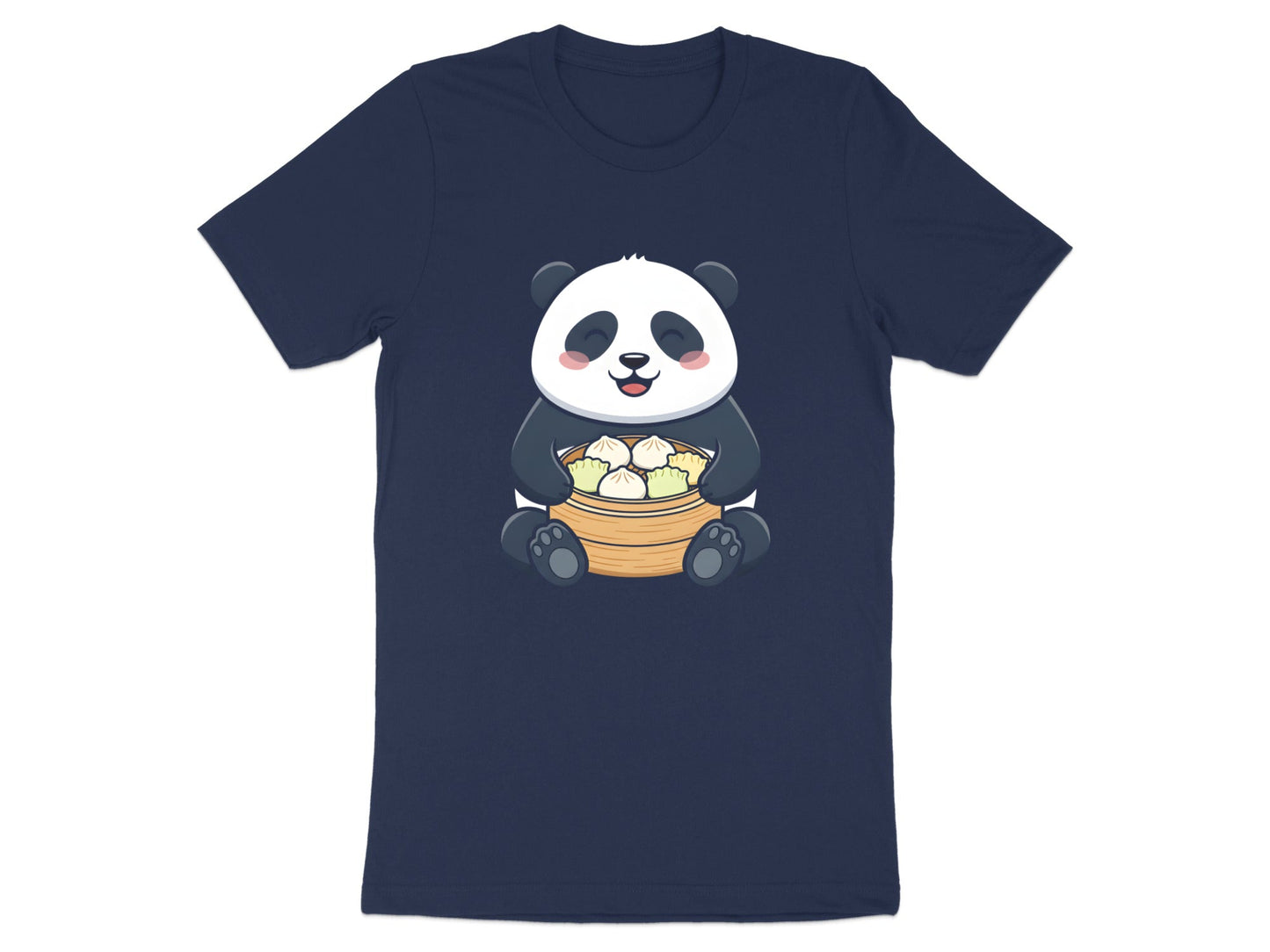 Cute Panda Dumplings T-Shirt - Kawaii Dim Sum Foodie Tee