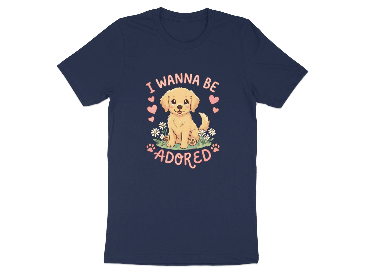 I Wanna Be Adored Puppy T-Shirt - Cute Golden Retriever Art