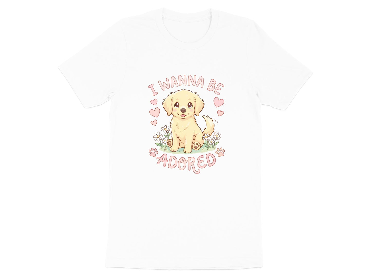I Wanna Be Adored Puppy T-Shirt - Cute Golden Retriever Art