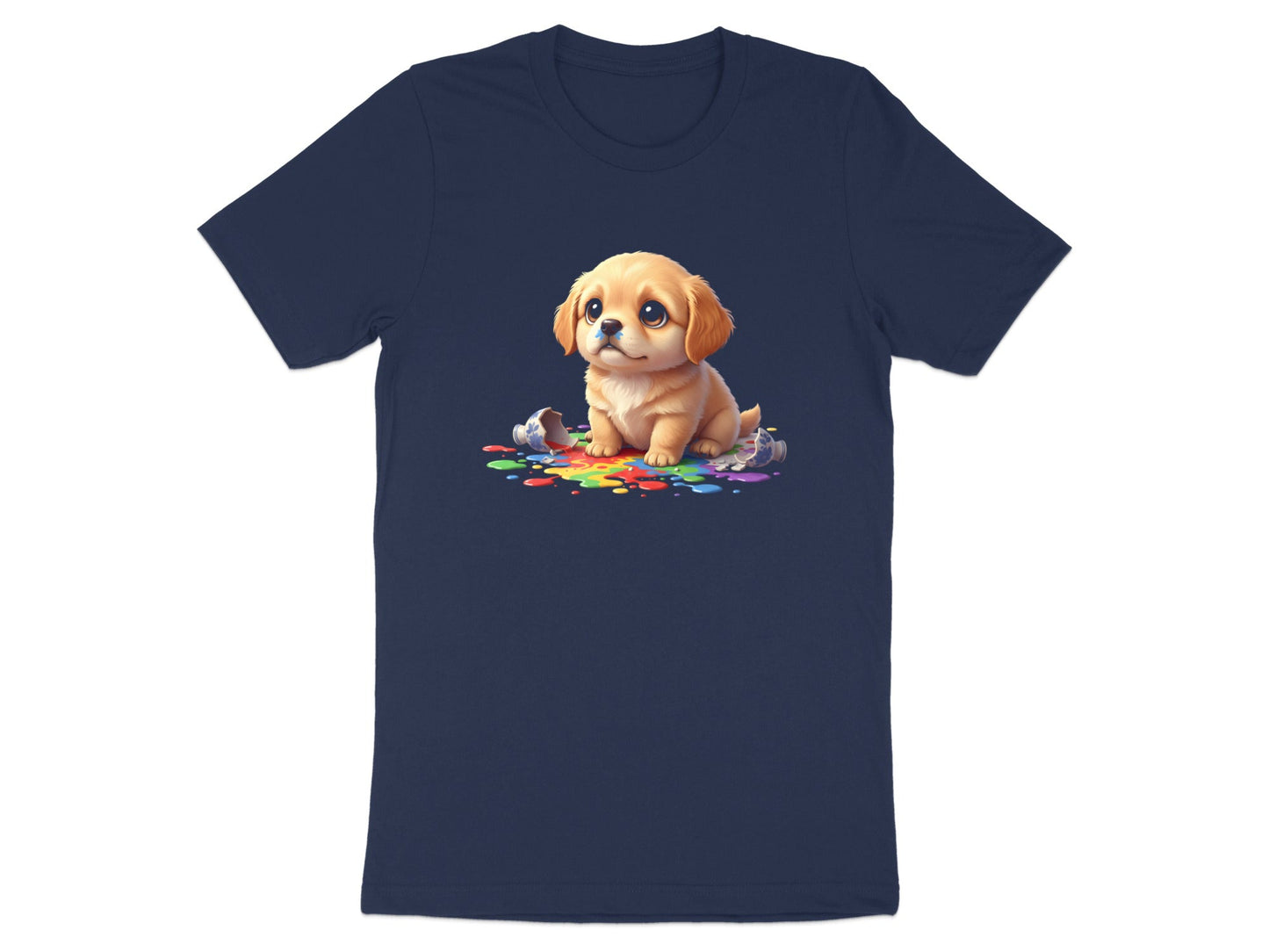 Guilty Puppy Spilled Paint Graphic T-Shirt
