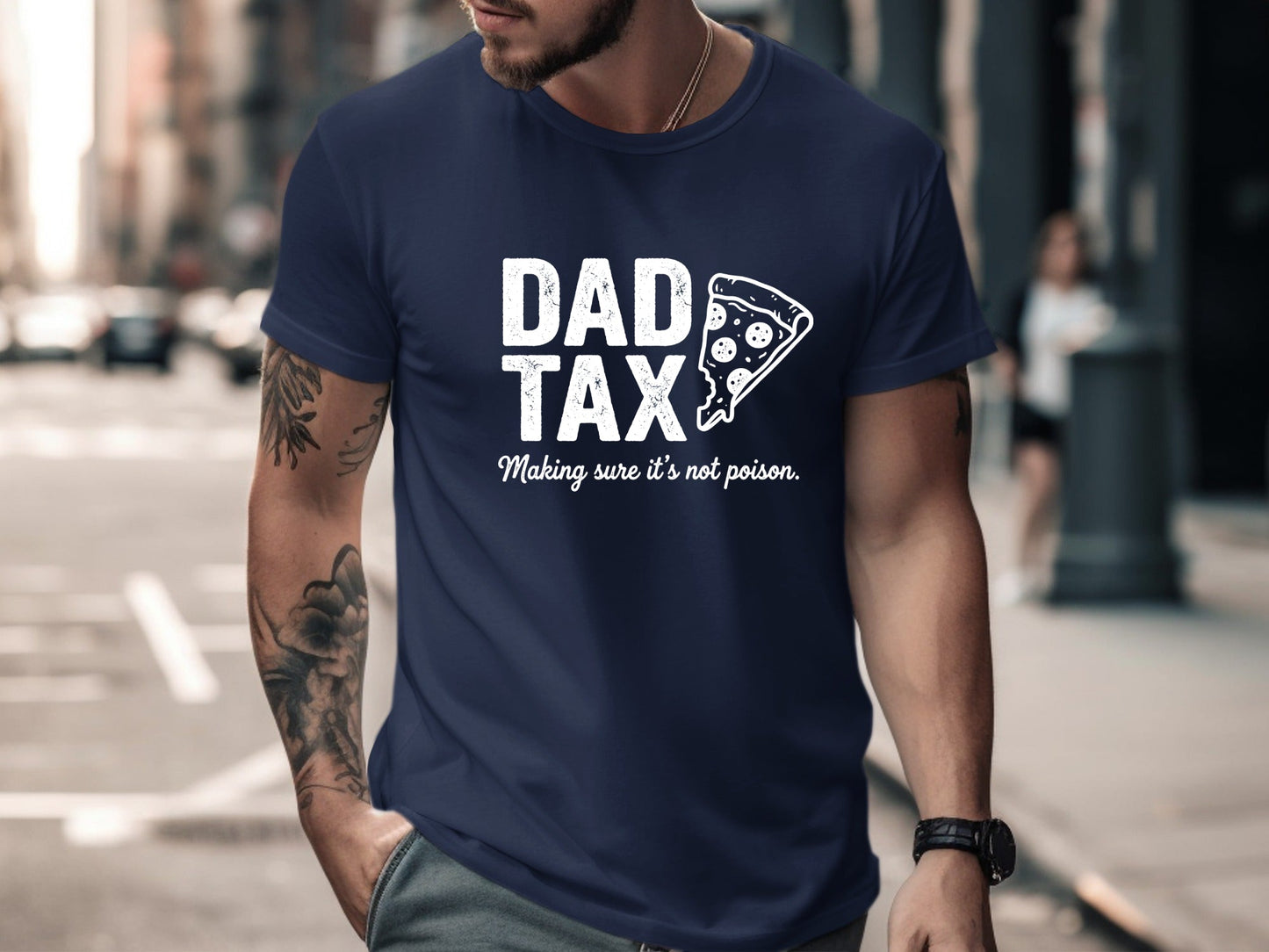 Dad Tax Pizza Slice Funny Foodie Tee