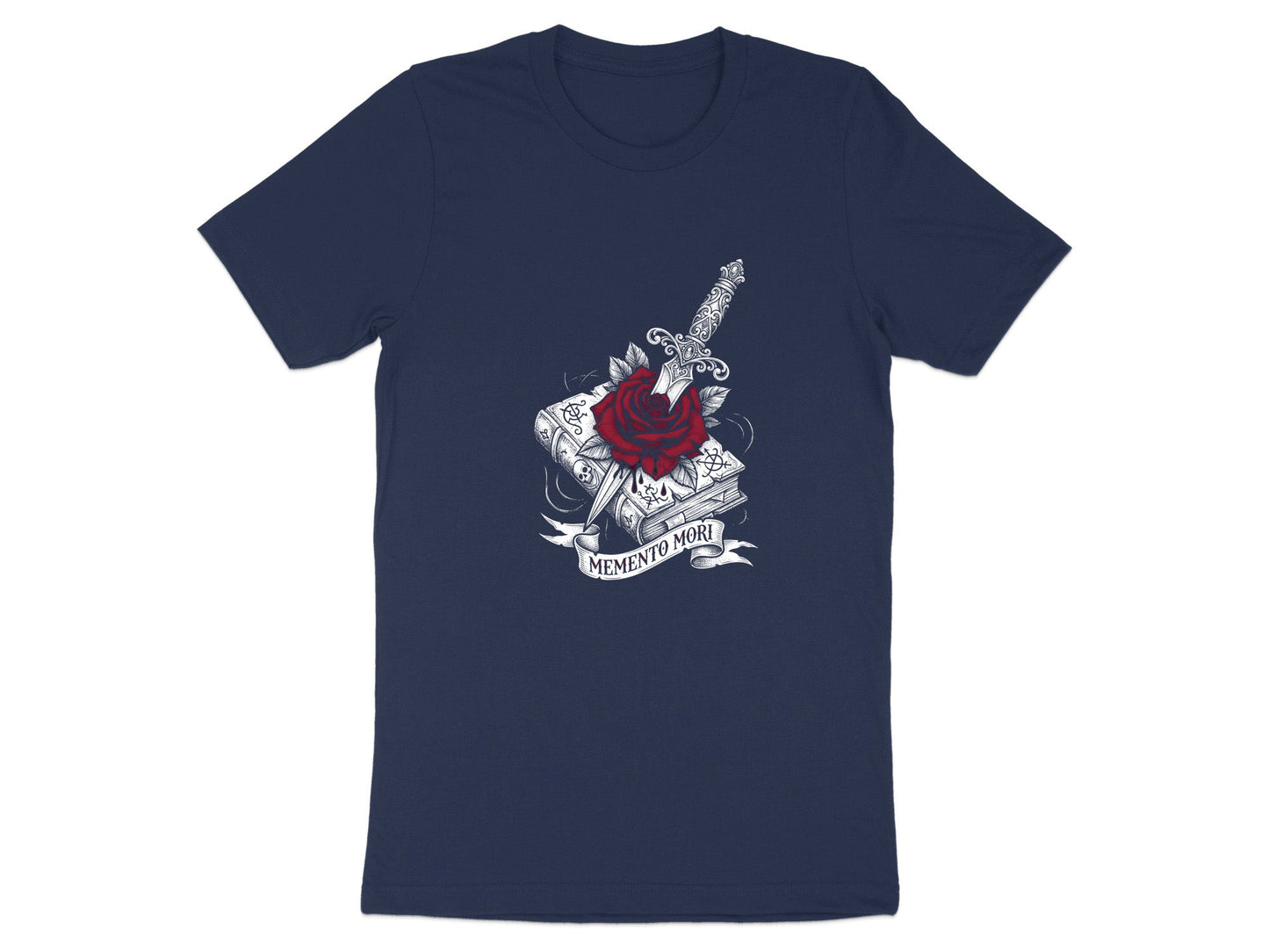 Memento Mori Dagger & Rose T-Shirt  Graphic Tee