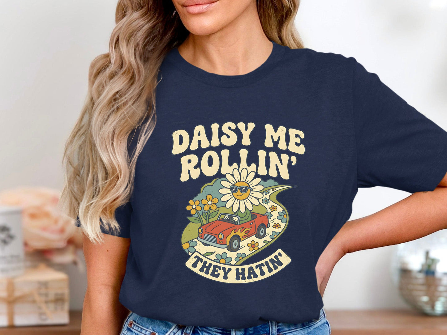 Daisy Me Rollin' Funny Retro Graphic T-Shirt