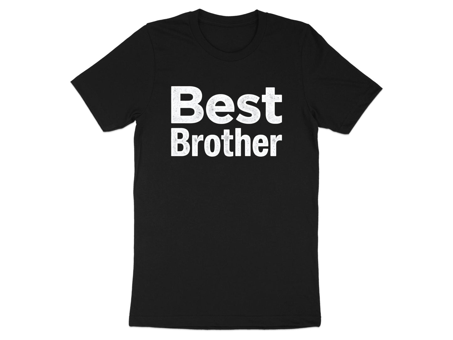 Best Brother Bold Distressed Block Typography Tee