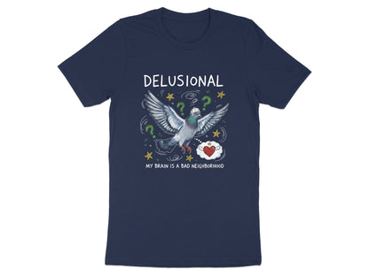 Delusional Pigeon 'My Brain is a Bad Neighborhood' T-Shirt