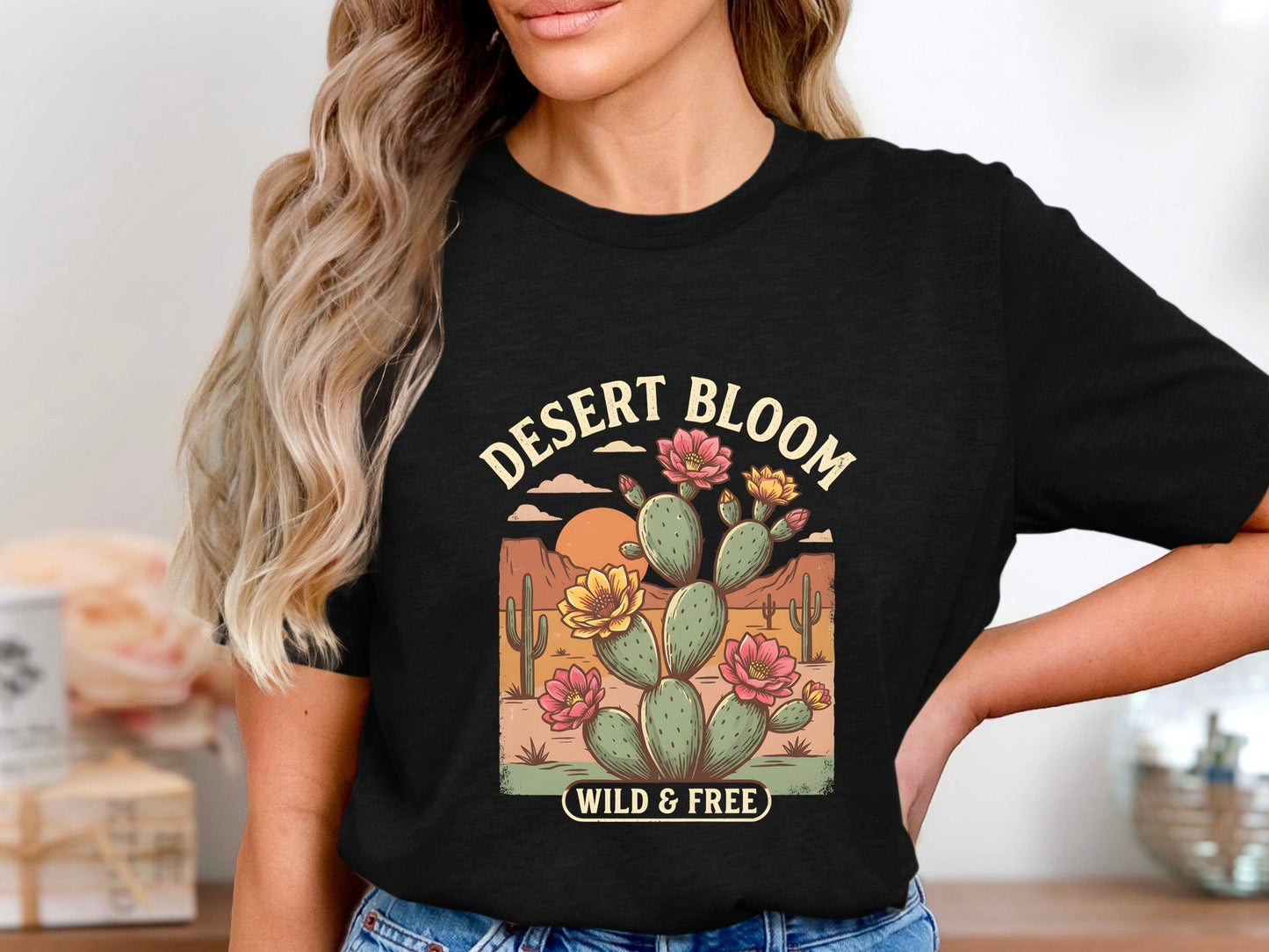 Desert Bloom Wild & Free Cactus T-Shirt