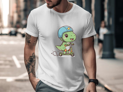 Dinosaur Riding Scooter T-Shirt - Cute Kids & Toddler Style