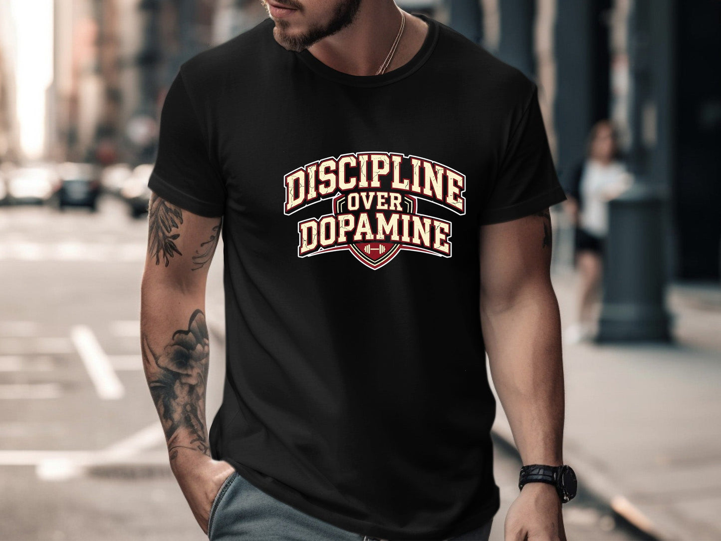 Discipline Over Dopamine Motivational Gym T-Shirt