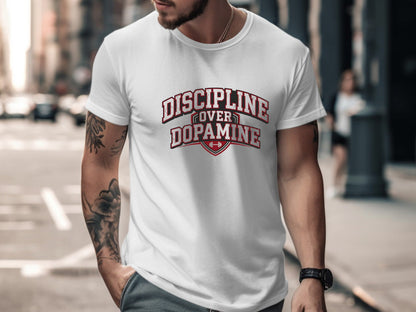 Discipline Over Dopamine Motivational Gym T-Shirt