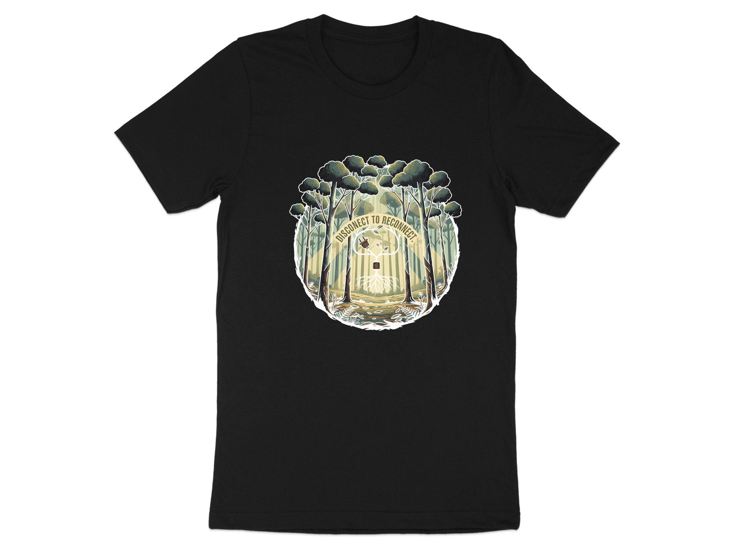Disconnect to Reconnect Forest Sunset T-Shirt