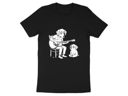 Dog Playing Guitar Sketch T-Shirt - Blues & Soul Music Graphic
