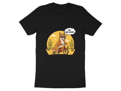 I'm Paw-some! Dog Riding Tricycle T-Shirt - Funny Pet Graphic