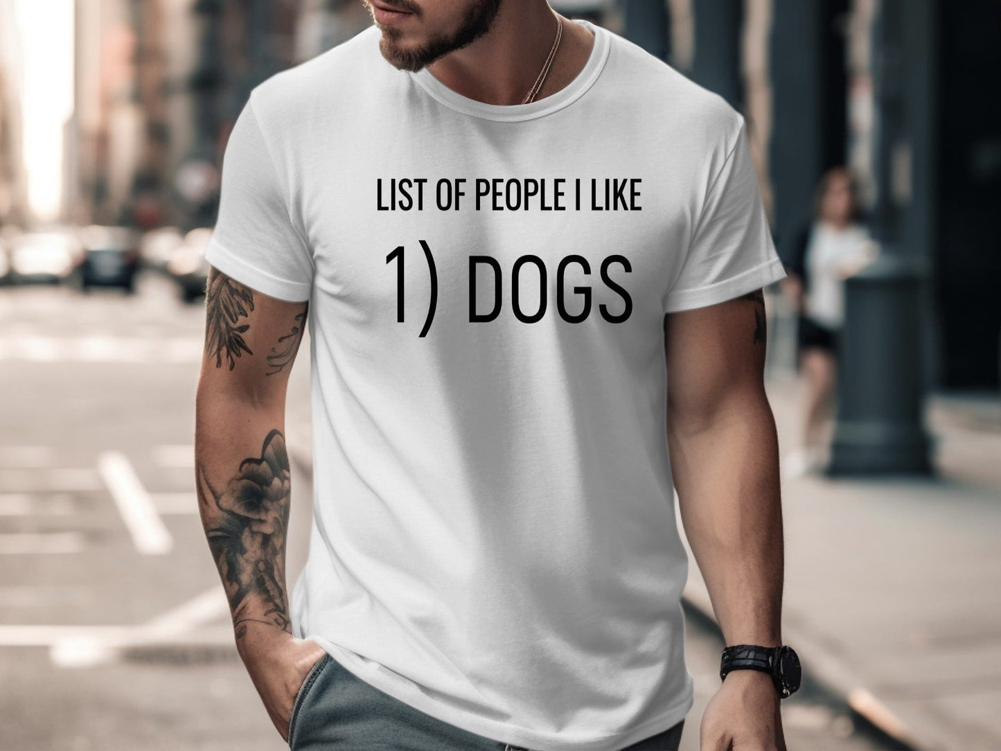 List of People I Like: Dogs Funny Statement T-Shirt