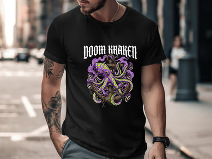 Doom Kraken Anchor T-Shirt - Nautical Horror Graphic