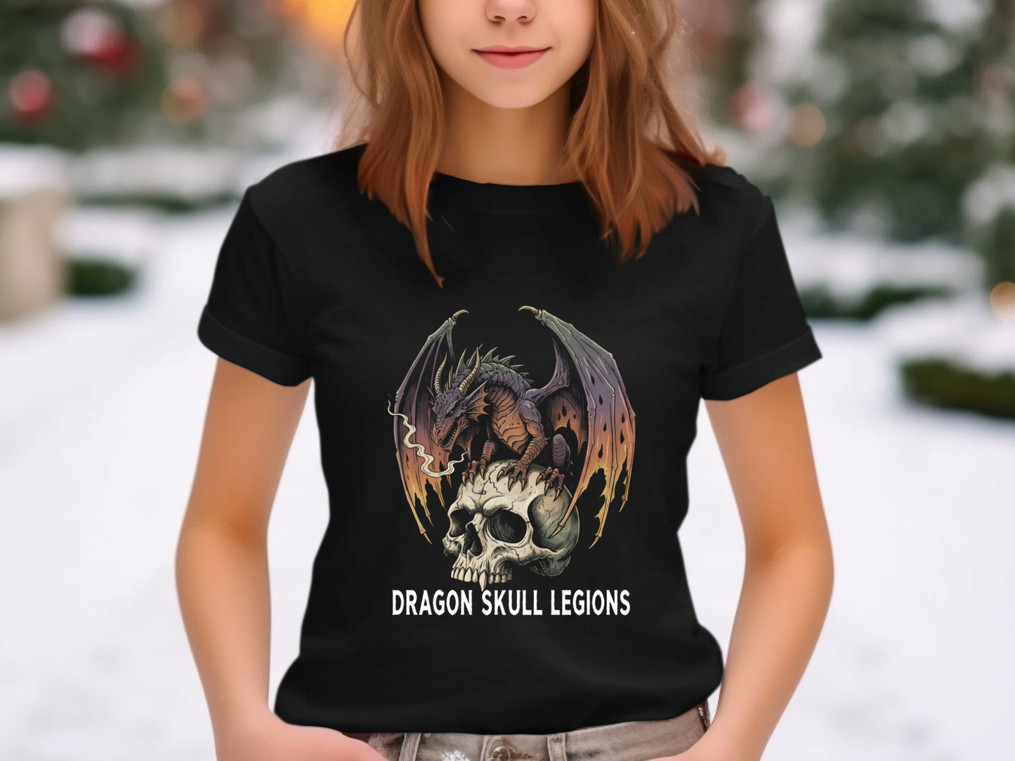 Dragon Skull Legions T-Shirt - Dark Fantasy Graphic Tee