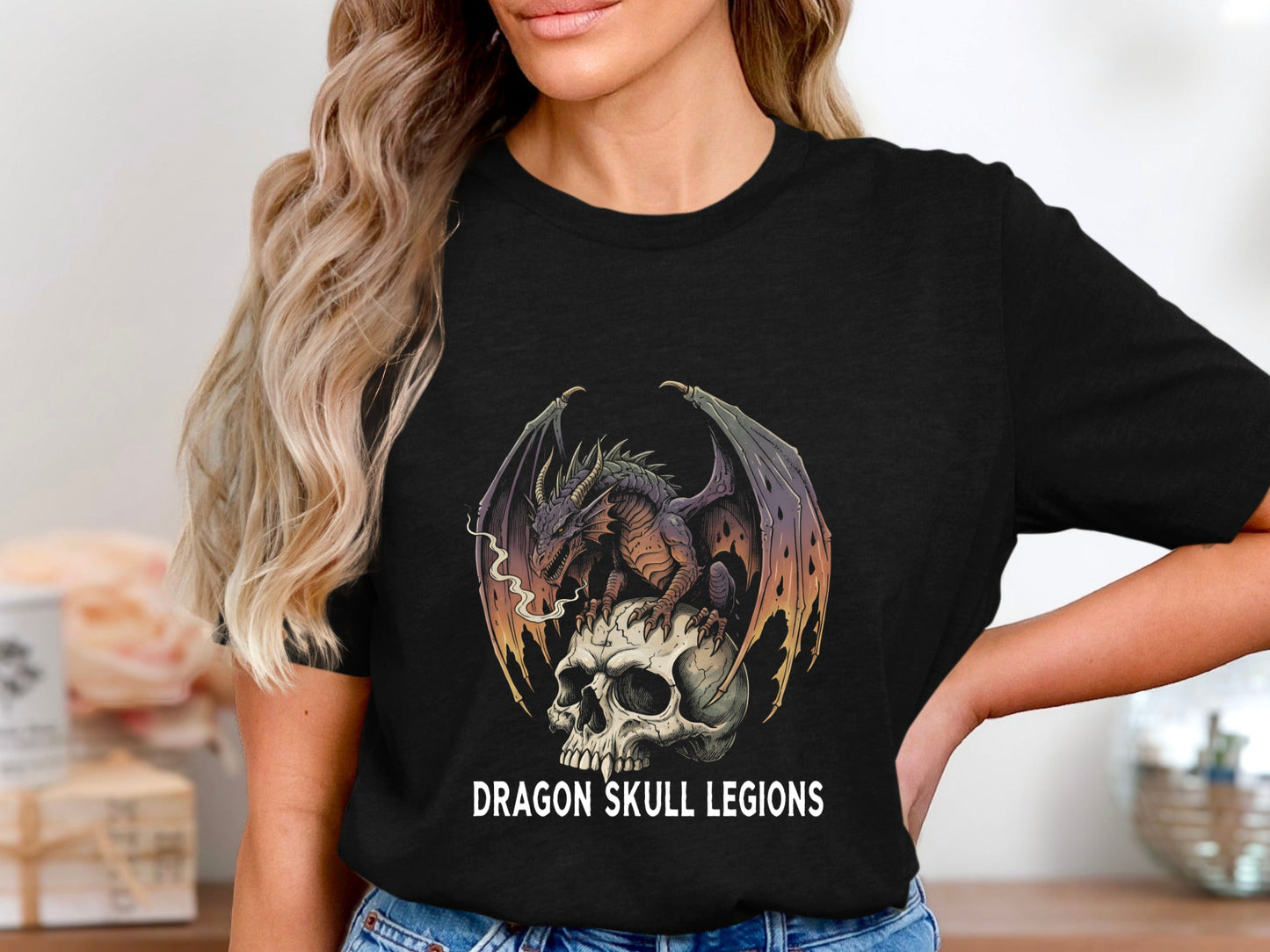 Dragon Skull Legions T-Shirt - Dark Fantasy Graphic Tee