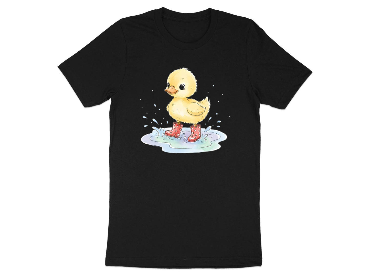Cute Duckling In Red Gumboots Graphic Tee